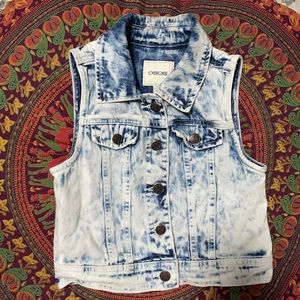 Kids Cherokee Acid wash Jean vest